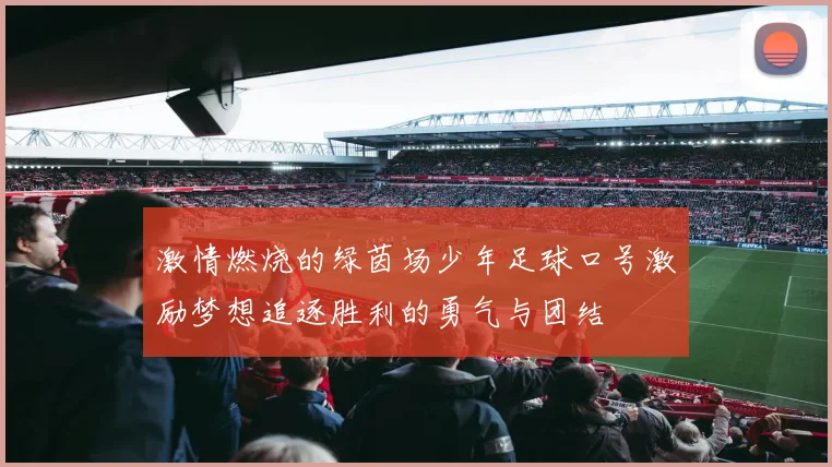 激情燃烧的绿茵场少年足球口号激励梦想追逐胜利的勇气与团结